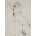 Alfred Wolmark, British/Polish 1877–1961- Seated Woman, 1922; pen and ink on paper, signed