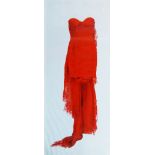 Contemporary School, Red dress; digital print, 175.5 x 75 cmContemporary School, Red dress;