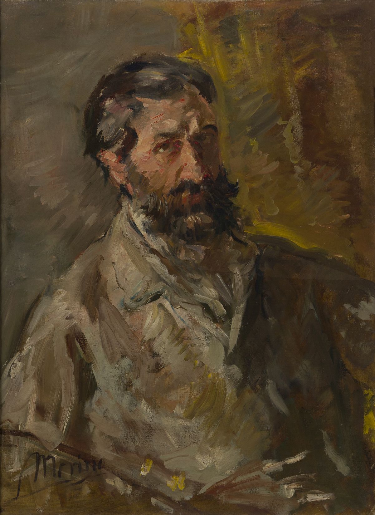 Edmund Pick-Morino, Austrian, 1877-1958- Self portrait; oil on canvas, signed 'Morino' lower left,