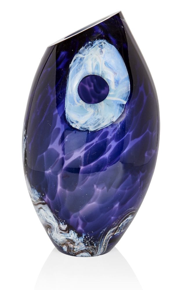 Vanda Harvey & Tim Shaw, 'Goya' series vase, circa 2007, Blown cased glass, Incised to underside '