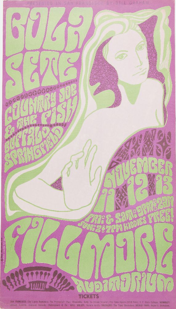 Bill Graham (b.1920), Four psychedelic offset lithograph music posters, together with one poster - Image 5 of 5