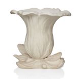 Constance Spry (1886-1960) for Fulham Pottery, Datura vase, 1930s, Unglazed exterior, white glazed