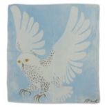 Elizabeth Frink (1930-1993) for Christies Contemporary Art 'Snowy Owl' limited edition scarf,