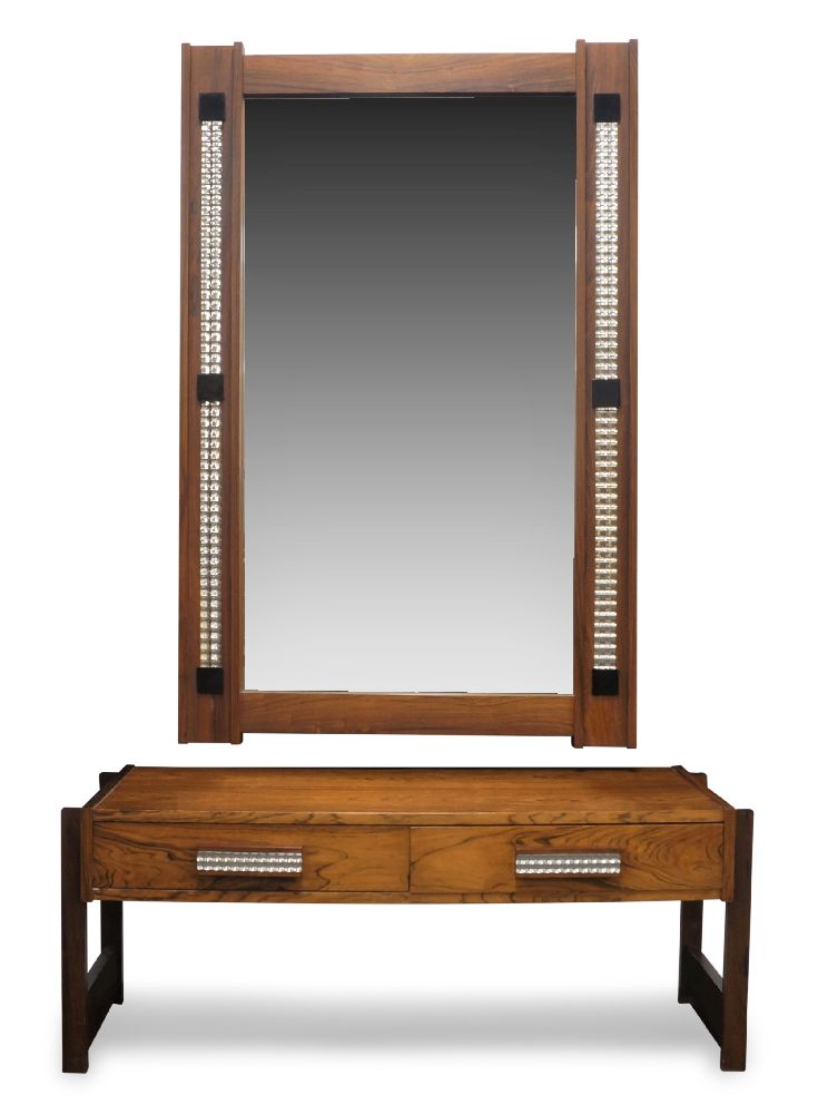 Aarhus Glasimport og Glassliberi, Rosewood dressing mirror and matching stand, circa 1960, - Image 2 of 2