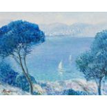 Vasilis Zenetzis, Greek 1935-2016 - Vougliameni Bay, Athens, 2003; oil on canvas, signed lower