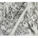 David Breuer-Weil, British b.1965 - Auction III, 1997; pencil on paper, signed and dated lower