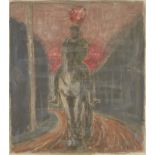 Sir Christopher Le Brun PPRA, British b.1951 - Soldier on horseback, 2000; monotype on paper, signed