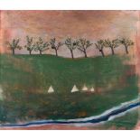 Mary Newcomb, British, 1922 - 2008 - Trees with Mistletoe, Brittany, 1970; oil on board, signed