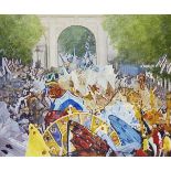 Gillian Whaite, British 1934-2012 - Jubilee Carnival, 2002; oil on canvas, signed lower left '