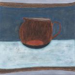 Rachel Nicholson, British b.1934 - Jug with red spot on white, 1979; oil on board, signed twice on