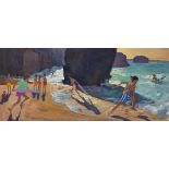 Andrew Macara, British b.1944 - Grand Plage, Biarritz, 1993; oil on canvas, signed and dated lower