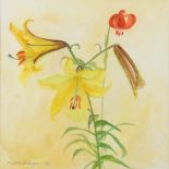 Dame Elizabeth Blackadder DBE RA RSA RSW, Scottish 1931-2021 - Lilies, 1983; watercolour and