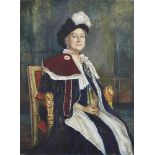 Bernard Hailstone, British 1910-1987 - Queen Elizabeth The Queen Mother, 1980; oil on canvas, signed