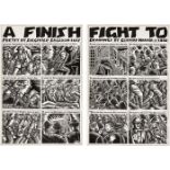 Clifford Harper, British b.1949 - Fight to a Finish, Drawings by Clifford Harper, Poetry by