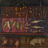 Robert Organ, British b.1933 - Herrings, 1984-85; oil on canvas, signed and dated on the reverse '