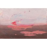 Mark Surridge, British b.1963- Red Sky at Night II, 2007; gouache on paper, signed, titled and dated