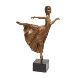 Brenda Naylor, British 1926-2016 - Tamara Rojo as Juliet; gilt bronze with black and green patinated