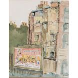 June Everett, British active late 20th century - Railton Road; watercolour and pencil on paper,