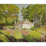 Forrest Hewit, British 1870-1956 - White house amongst trees; oil on canvas, bears inscription to
