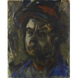 Sigurd Valdemar Lonholdt, Danish 1910-2001 - Self portrait of the artist quarter-length turned to