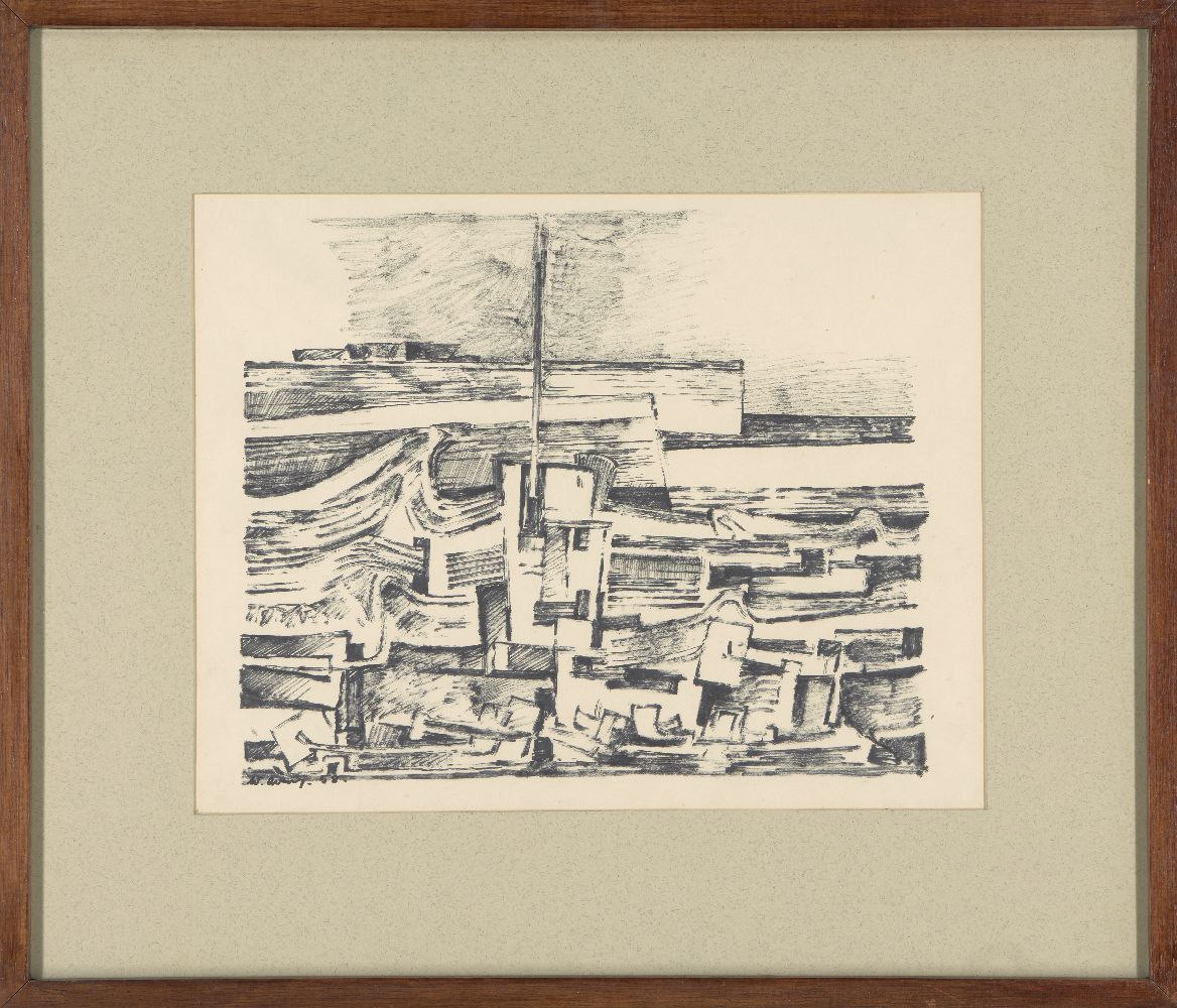 Wilfred Avery, British 1926-2016 - Coastscape No.4, 1958; ink on paper, signed and dated lower - Bild 2 aus 3