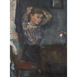 Francois Gall, Hungarian/French 1912-1987 - A Young Woman in her Boudoir; oil on canvas, signed