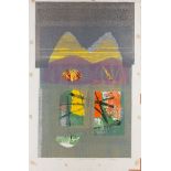 Kashinath Salve (Indian b. 1944), Beyond the Window, Screenprint in colours, Editioned 'A/P 2/2'