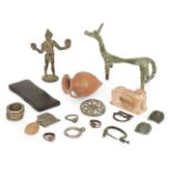 A miscellaneous group of bronze, silver, pottery and stone objects Various Periods, 8th Century B.C.