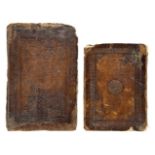 Two Mamluk book bindings, Egypt or Syria, 14th-15th century, each of rectangular form, the first
