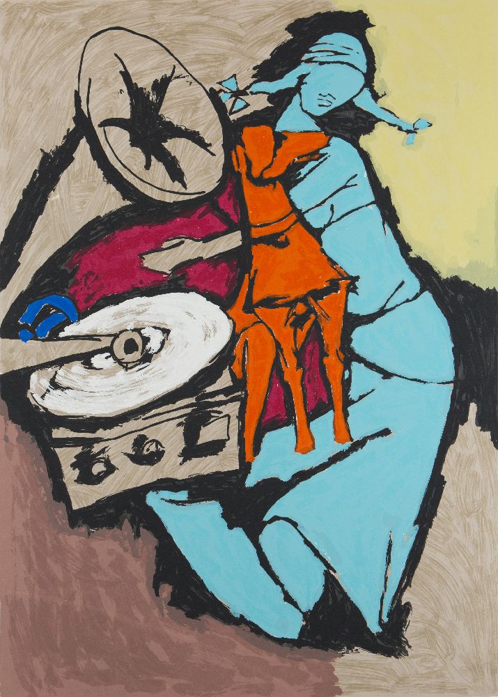 A group of 5 serigraphs from the OPCE series by Maqbool Fida Husain (India 1913-2011), comprising of - Image 10 of 10