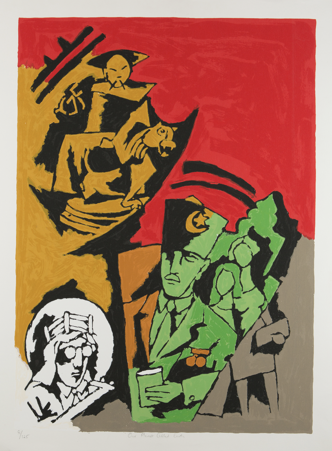 A group of 5 serigraphs from the OPCE series by Maqbool Fida Husain (India 1913-2011), comprising of - Bild 3 aus 7