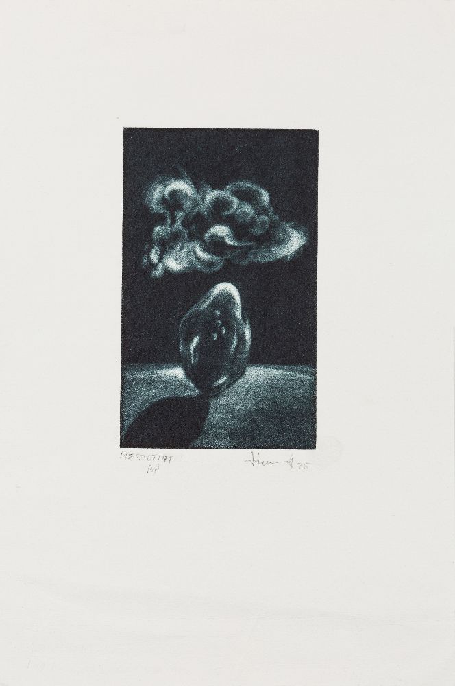 Devraj Dakoji (Indian, b. 1944) Untitled, Mezzotint, Signed indistinctly, dated, editioned and - Image 2 of 3