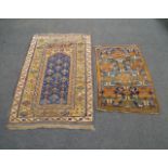 A Caucasian rug and a west Persian rug (2) Provenance: the Estate of the late designer Anthony