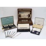 A group of silver and silver plate, comprising: a Victorian cased set of 12 apostle spoons and a