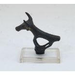 After the antique; a bronze Etruscan style bull, standing four square with stylised elongated