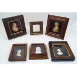 A collection of wax and plaster bust length portrait reliefs, 19th century and later, to include
