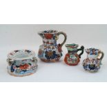 A group of four Mason's ironstone ceramics, early 19th century, to include: a large octagonal '