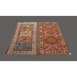 Five Turkish and Caucasian rugs, (extensive ware and moth damage) (5) Provenance: the Estate of