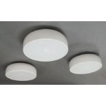 Jasper Morrison for Flos, a set of three 'Smithfield' ceiling lights, of recent manufacture, with