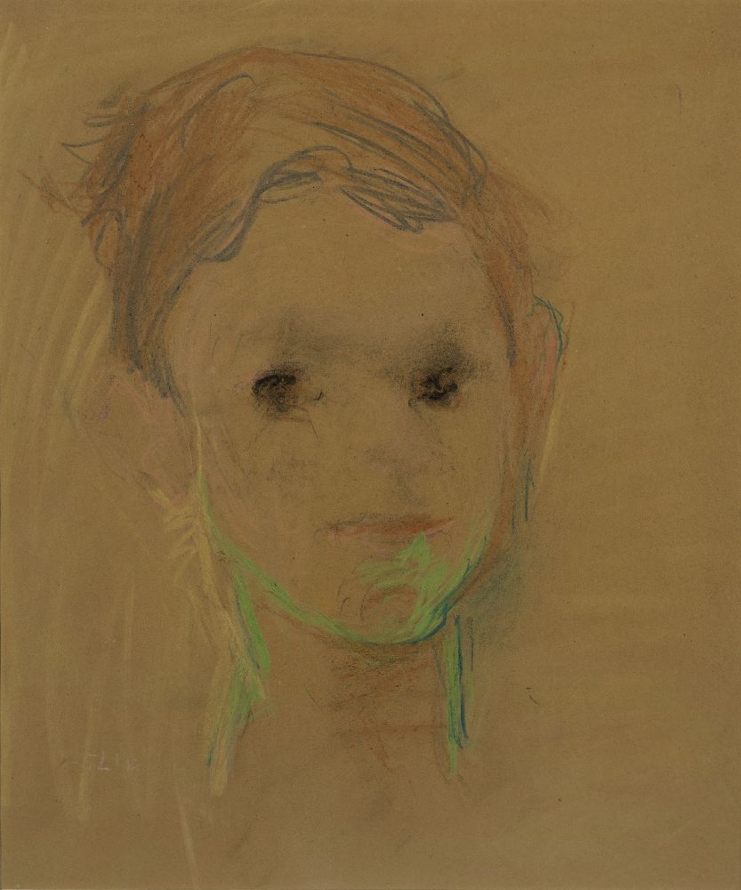 Henryk Gotlib, British/Polish 1890â€“1966- Head of a boy; pastel on buff paper, signed lower left '