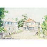 Kate Spencer, British school, late-20th/early-21st century- Scenes from St Kitts; watercolours,