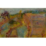 Vicki Reynolds, British b.1946- Untitled landscape; pastel on paper, 38.5 x 29 cm: together with 3