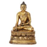 Property of a Gentleman (Lots 55-80) A Chinese gilt bronze Zanabazar school figure of Shakyamuni