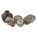 Seven early Southeast Asian ceramics, 15th - 17th century, comprising three Annamese blue and
