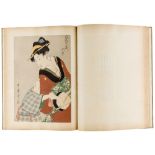 A Japanese album of reproduction woodblock prints, Ukiyo-E masterpieces, early 20th century,