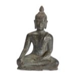 A Thai bronze figure of Buddha, 15th/16th century, Kamphaeng Phet, 13.5cm high 泰國十五至十六世紀 銅佛像Please