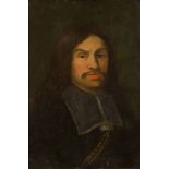 French School, late 17th century- Portrait of a gentleman, bust-length, with a moustache, and
