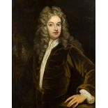 After Sir Godfrey Kneller, Bt, British 1646-1723- Portrait of Joseph Addison (1672-1719); oil on
