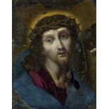 After Carlo Dolci, Italian 1616-1686- Christ Bearing The Cross; oil on copper, 30.1 x 23.2 cm., (