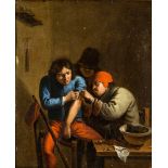 After Adriaen Brouwer, Flemish 1605-1638- Village Surgeon (The Feeling); oil on panel, 25.1 x 21.3